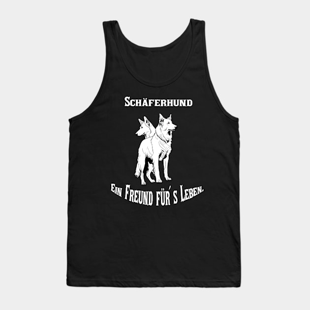 Unsere treuen Begleiter: Zwei Seelen, Ein Herz - Romantische Schönheit eines Weißen Schäferhundpärchens. Tank Top by shirtsandmore4you